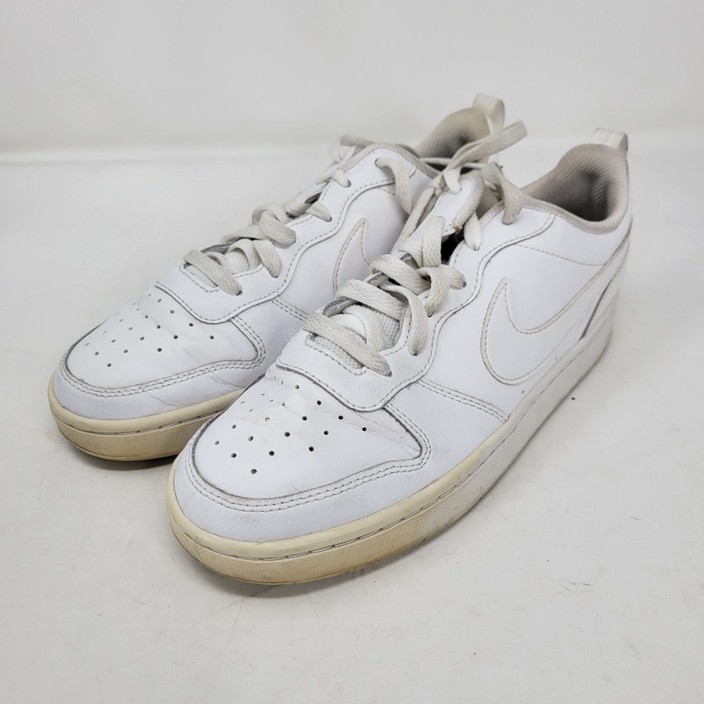 Nike Shoes Boys 7Y Court Borough 2 Sneaker Lace Up White Swoosh BQ5448-100 Kids